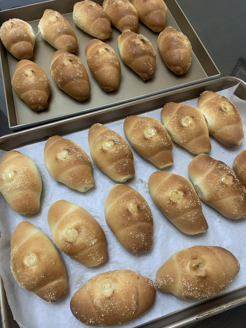 可爱哒小胖砸‼️葱香芝士火腿面包🥯