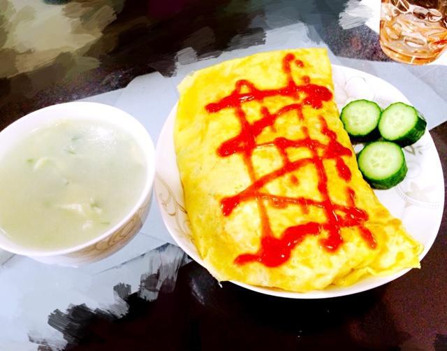 黑椒什锦蛋包饭