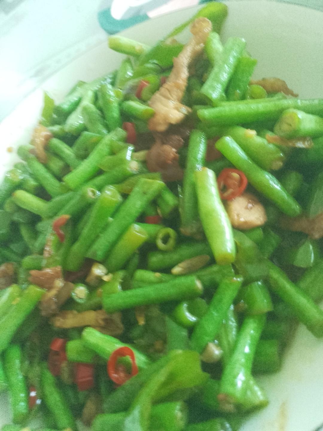 豆角炒五花肉