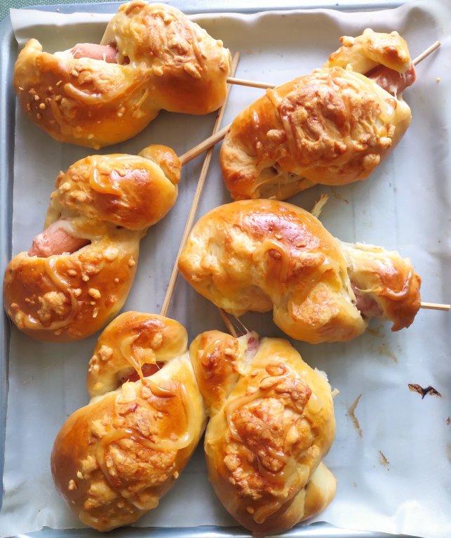 烤起来吧，鸡腿面包~