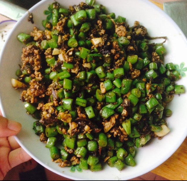 干煸榄菜肉末豆角