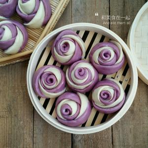 紫薯玫瑰花馒头的做法 步骤34