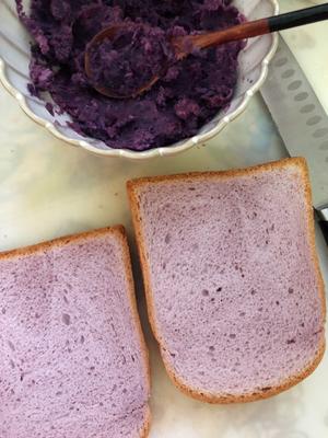紫薯泥加心面包片➕香蕉手抓饼新吃法的做法 步骤2