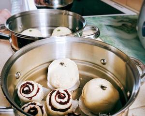 麦香抹茶豆沙包🌾 • Oat  Milk Matcha Red Bean buns的做法 步骤7