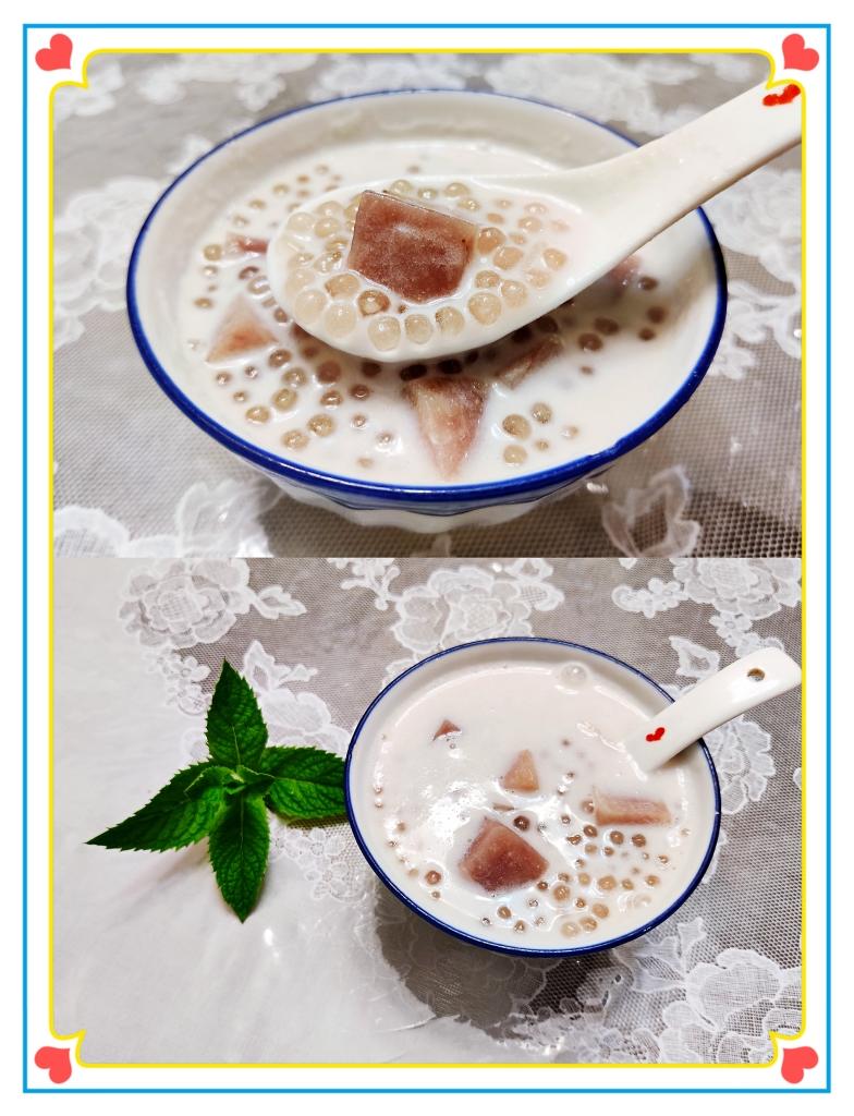 香芋椰汁西米露的做法