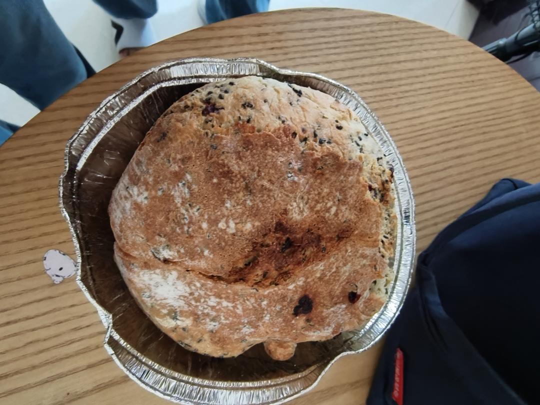 空气炸锅蔓越莓欧包，无油低糖，高筋面粉