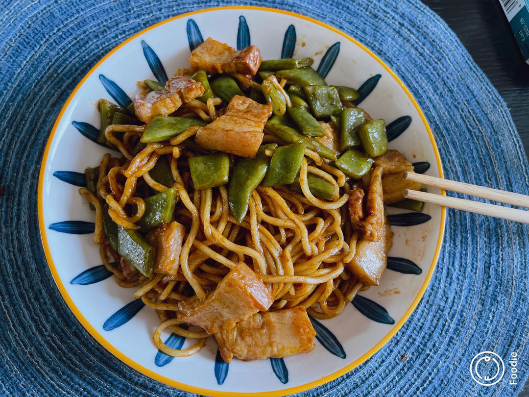 地道老北京扁豆焖面 豆角焖面 太好吃小心吃撑哦