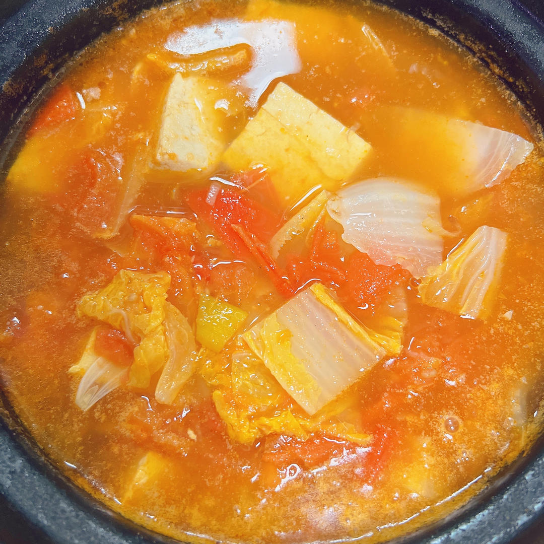 番茄娃娃菜豆腐汤