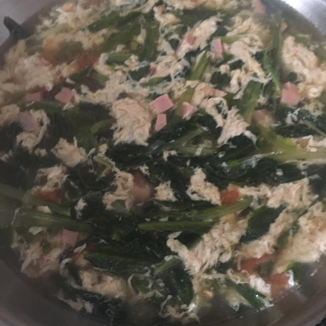 番茄鸡蛋菠菜汤