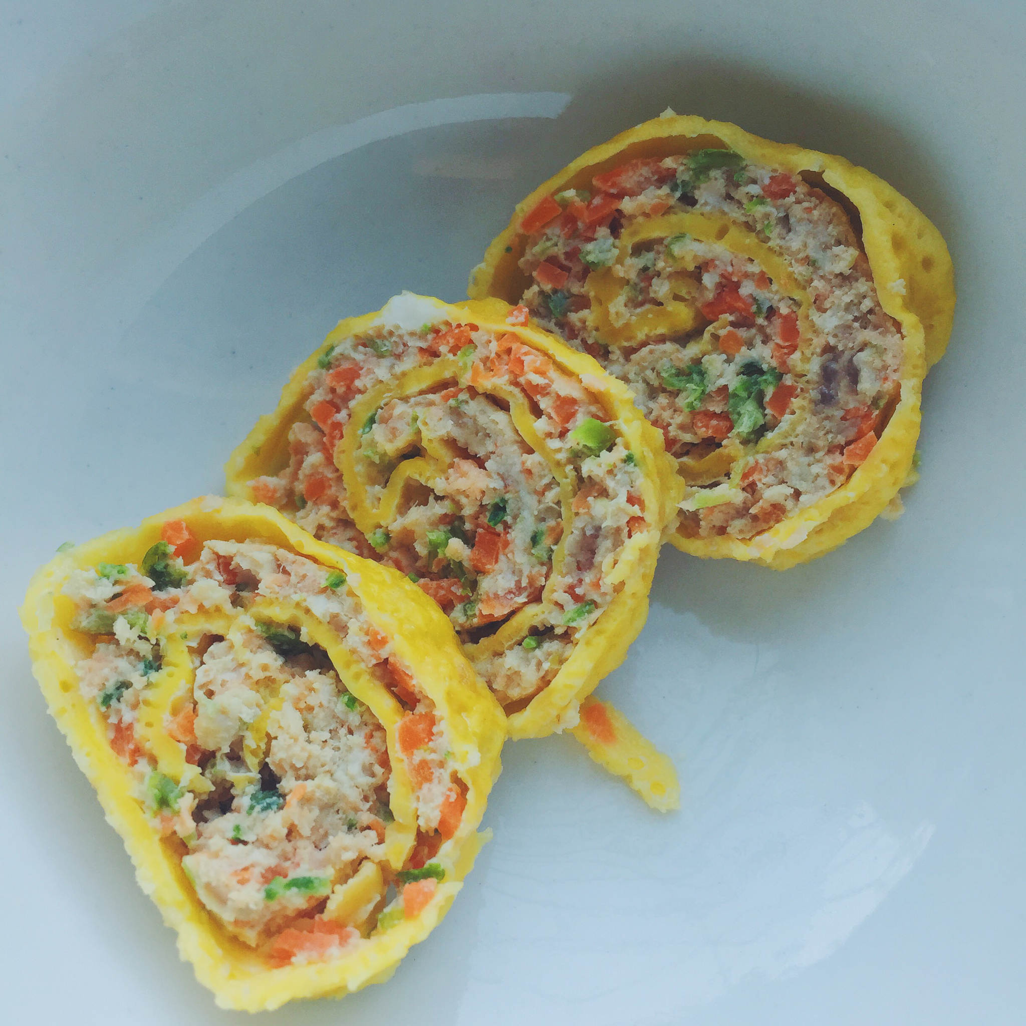 《婴幼儿辅食～001》虾仁鸡蛋卷