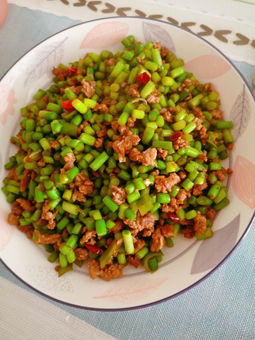 肉沫蒜苔（超下饭）的做法