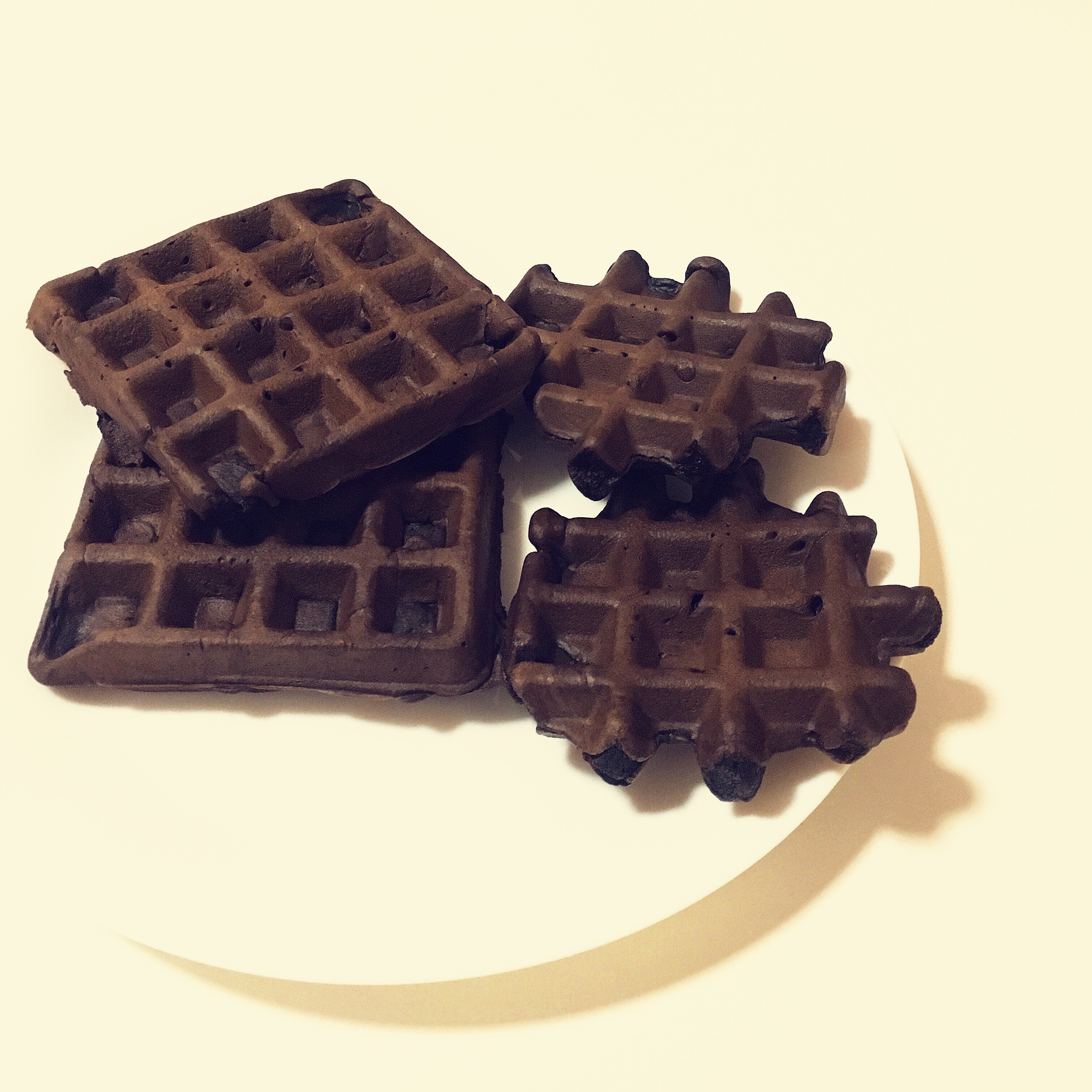 可可糯米华夫饼