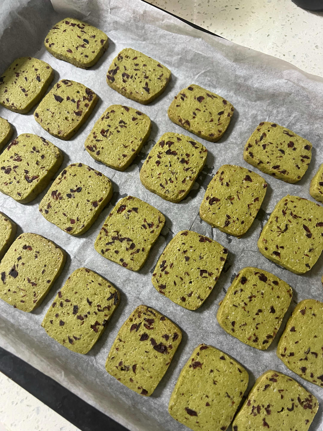 抹茶蔓越莓饼干