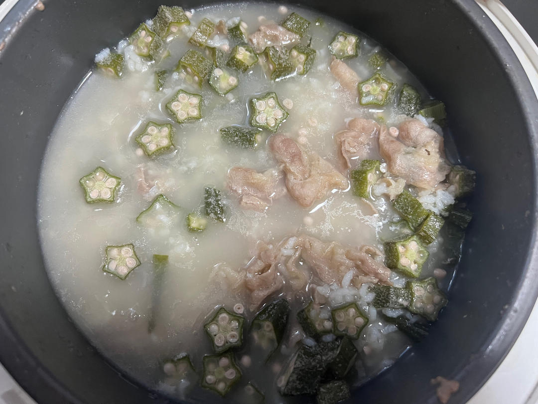 秋葵虾粥