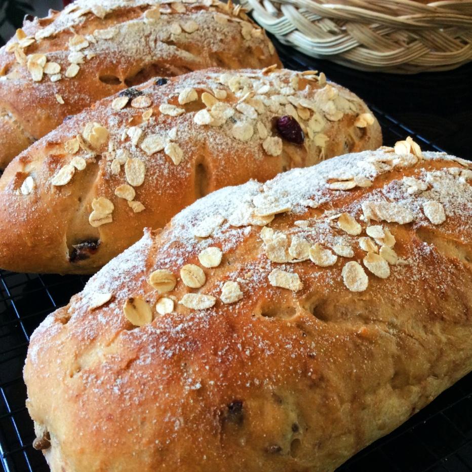 蔓越莓全麦黑糖面包