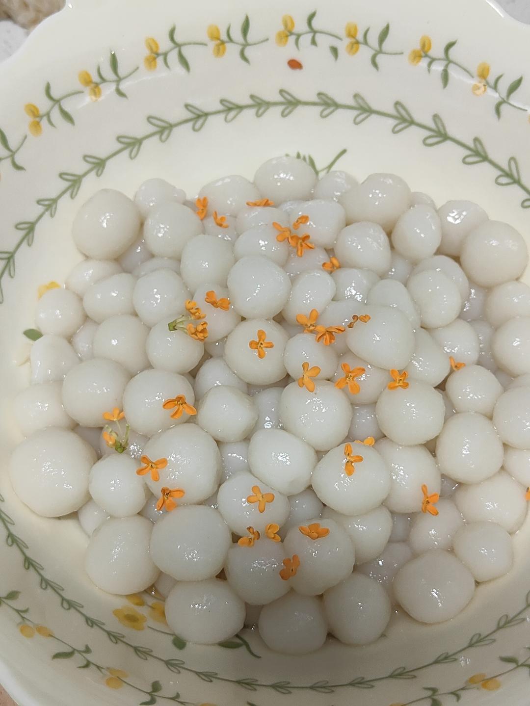 甜酒酿桂花糯米小丸子