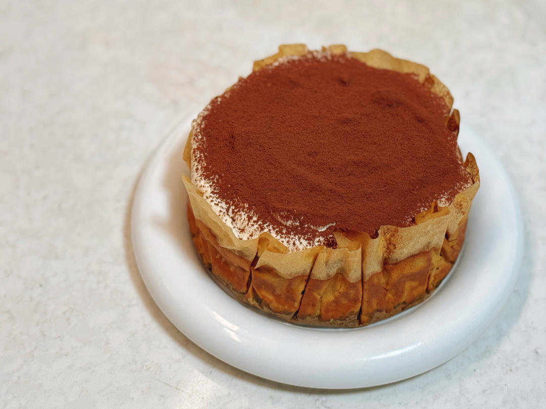 ins｜爆好吃❗️双层流心咖啡巴斯克蛋糕