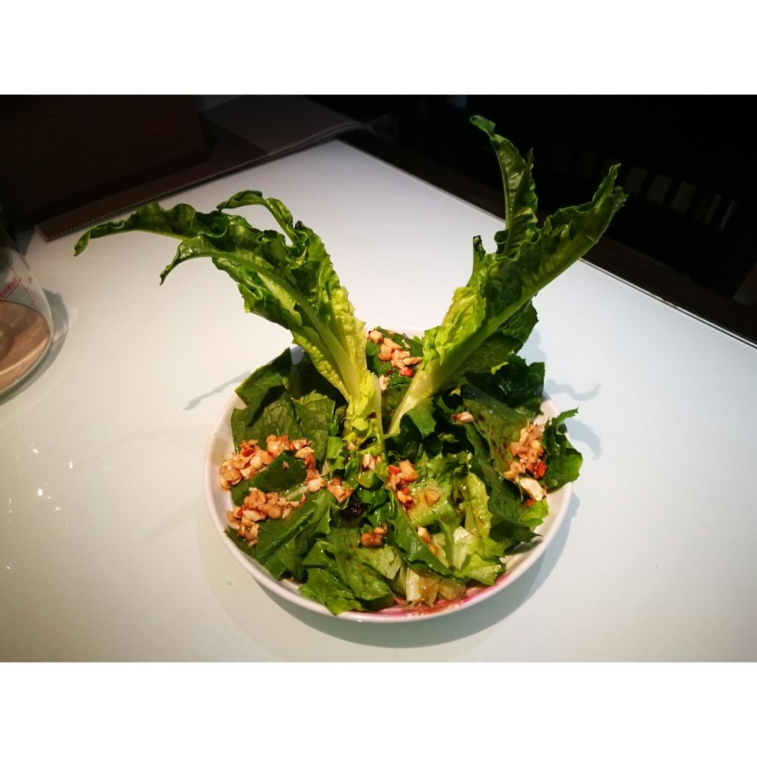 麻酱拌油麦菜