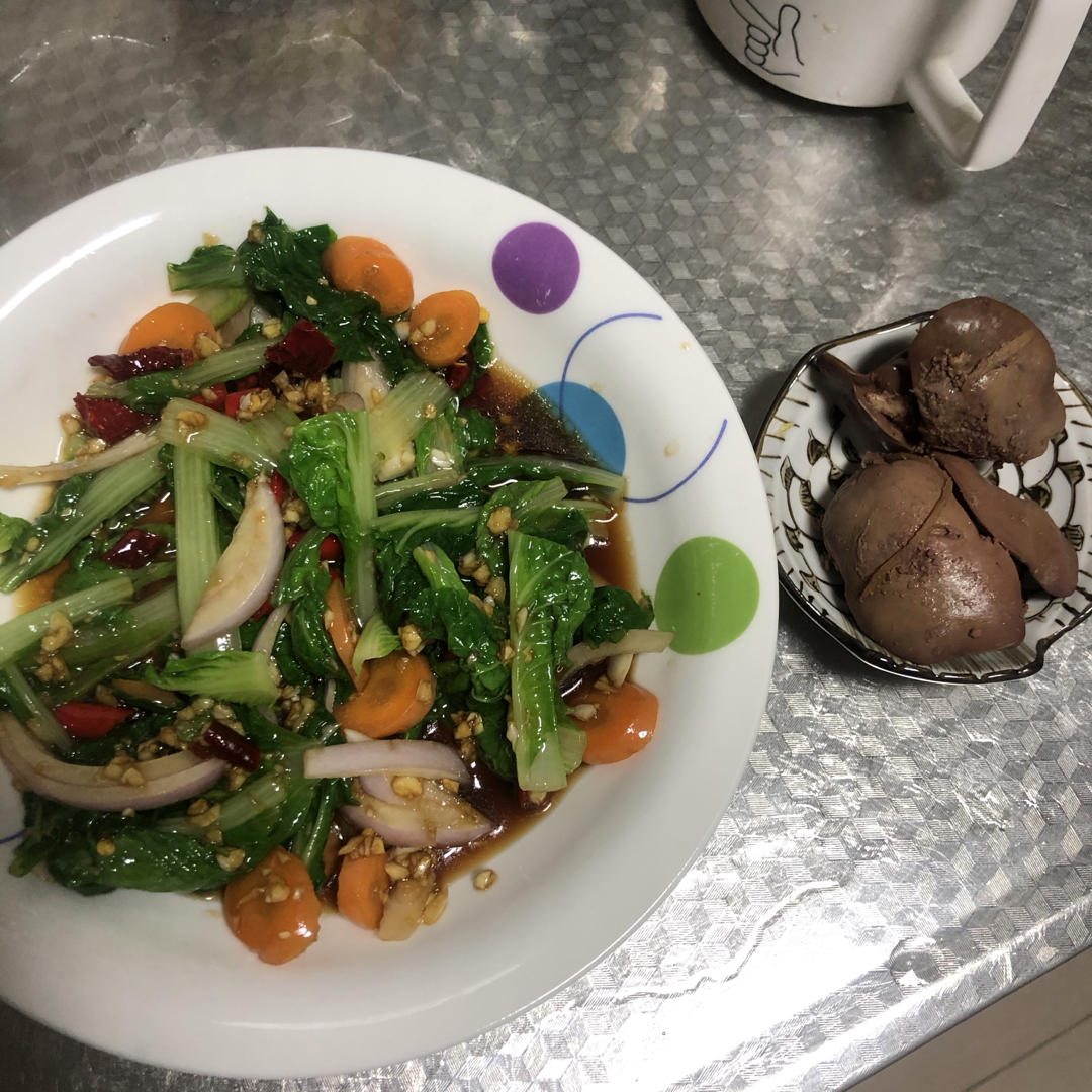 海米拌小白菜