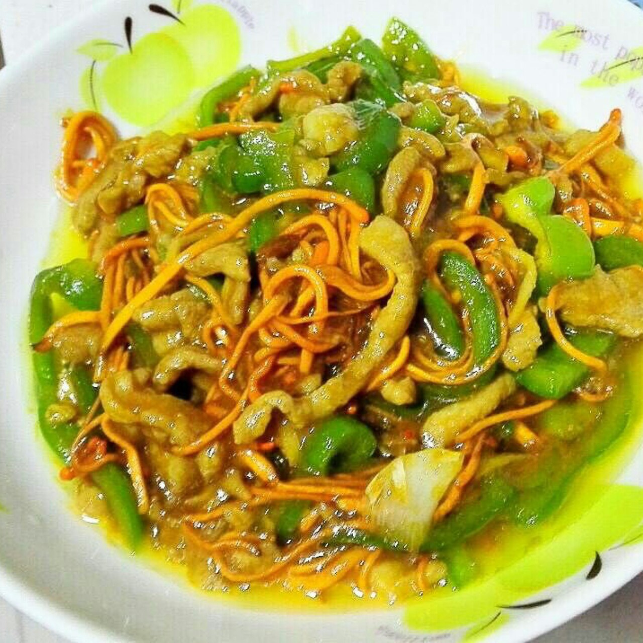 小雅麻麻做的小炒虫草花