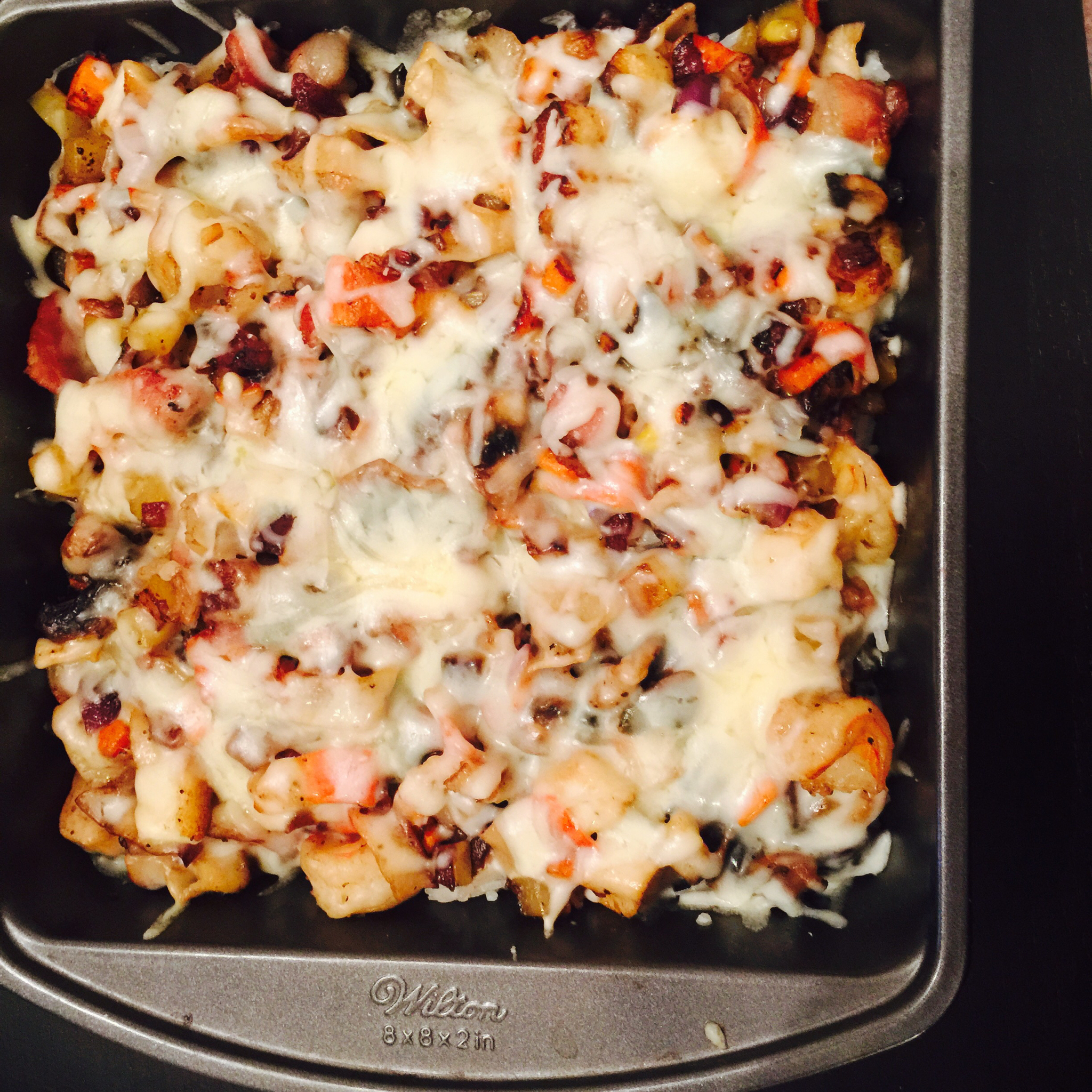 鲜虾培根芝士焗饭