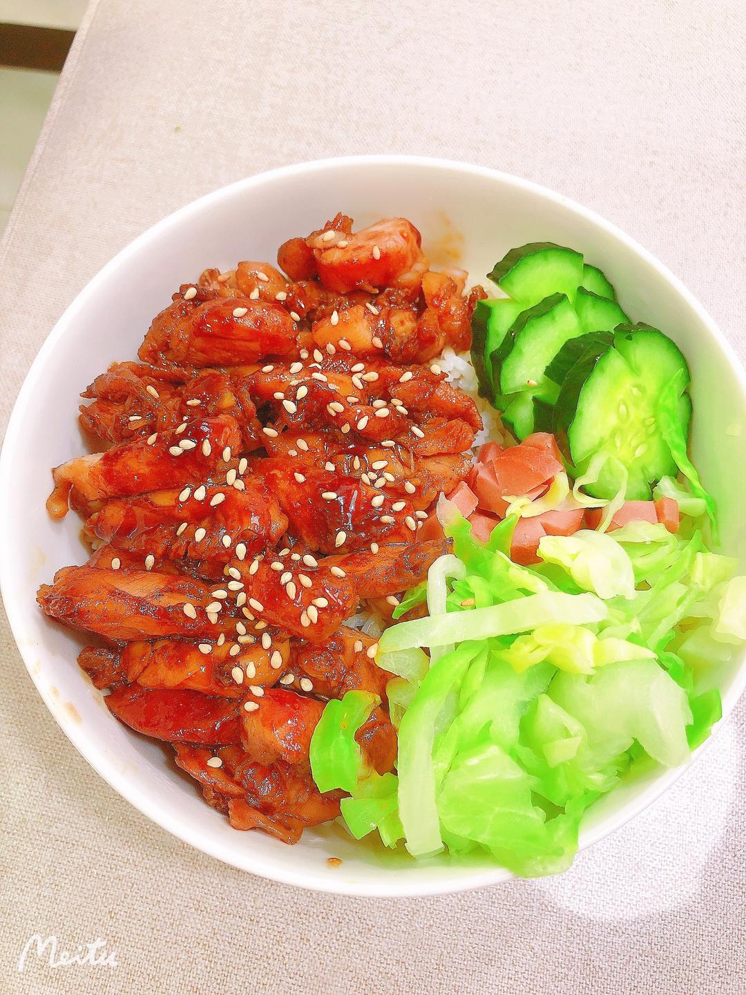 照烧鸡腿饭的做法