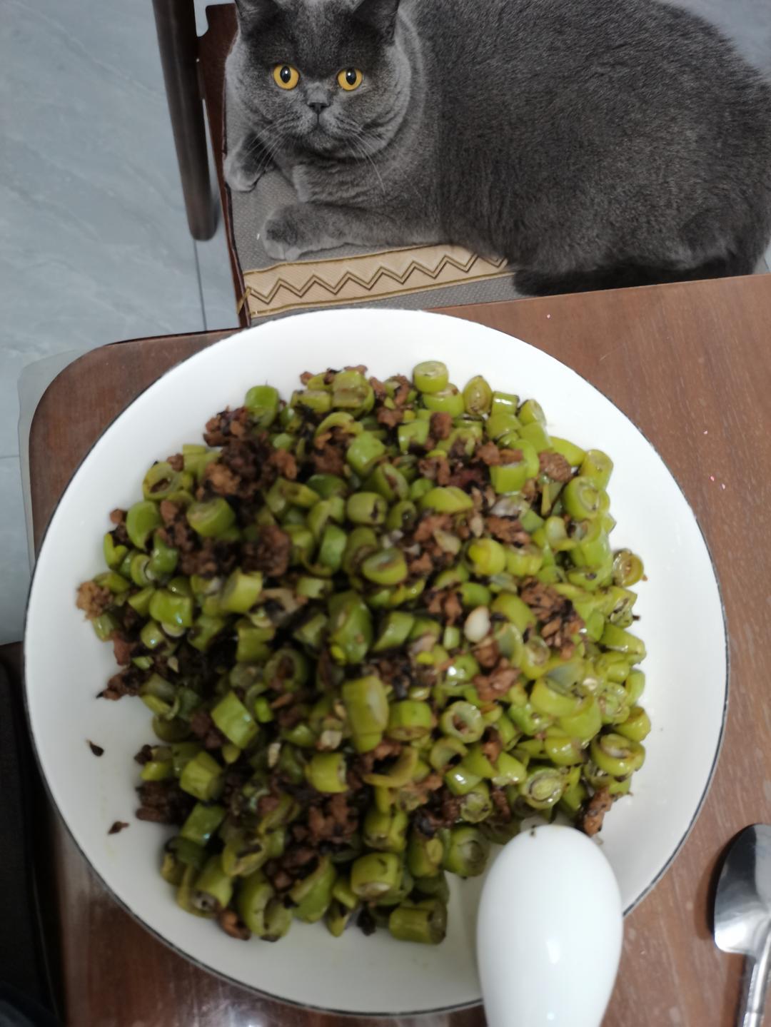 榄菜肉末四季豆