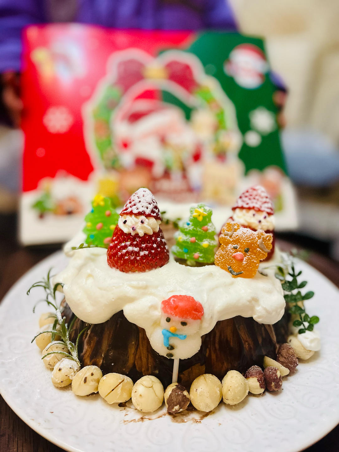 【欢乐圣诞伪树桩2.0】巧克力榛子树桩蛋糕