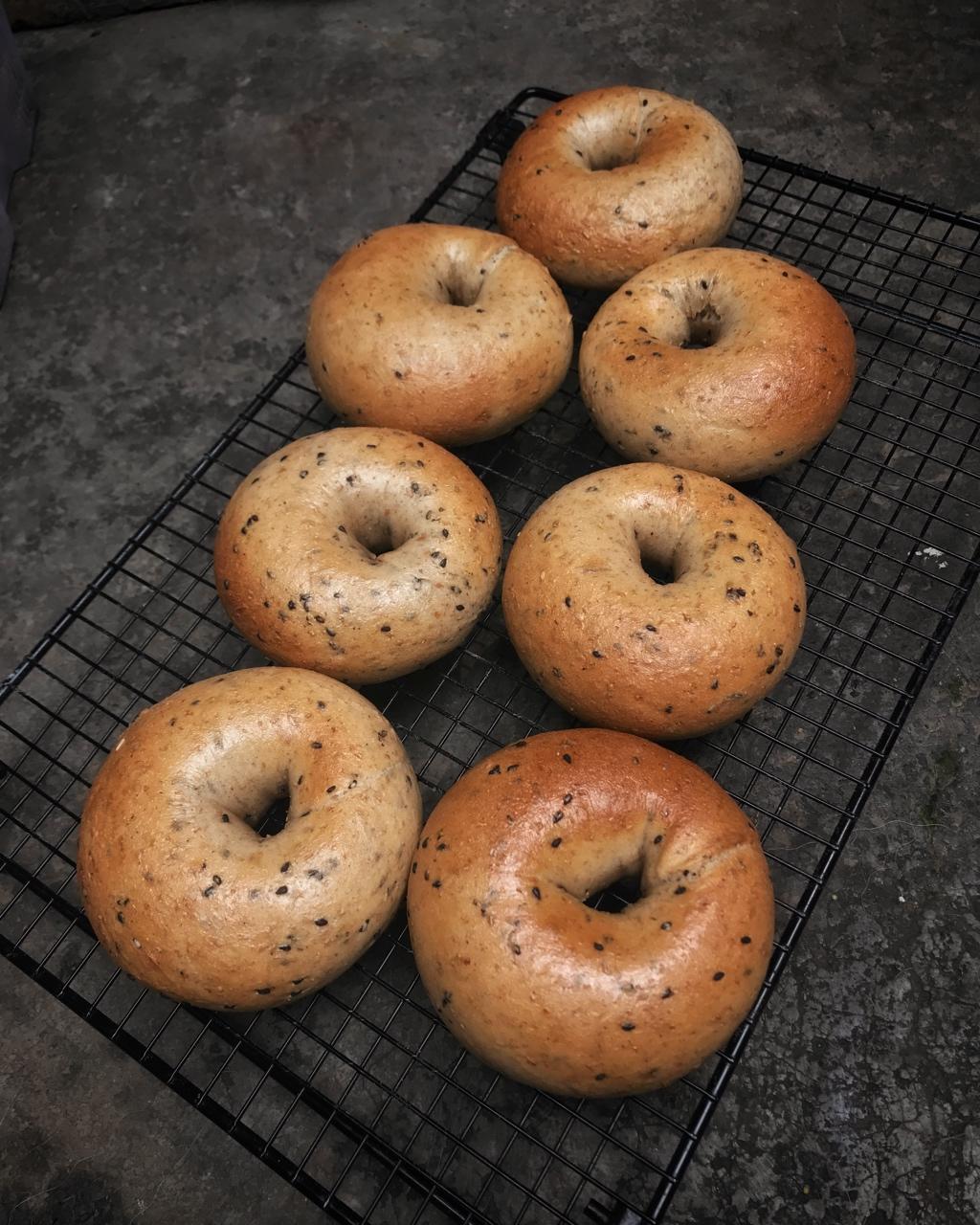 黑芝麻全麦贝果