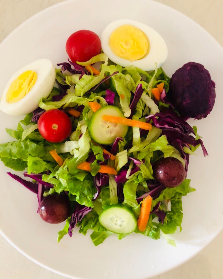 减脂餐/紫薯鸡蛋蔬菜沙拉