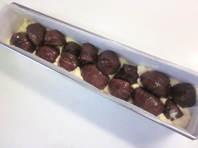 花见烘焙Hanami——细长型栗子磅蛋糕的做法 步骤4