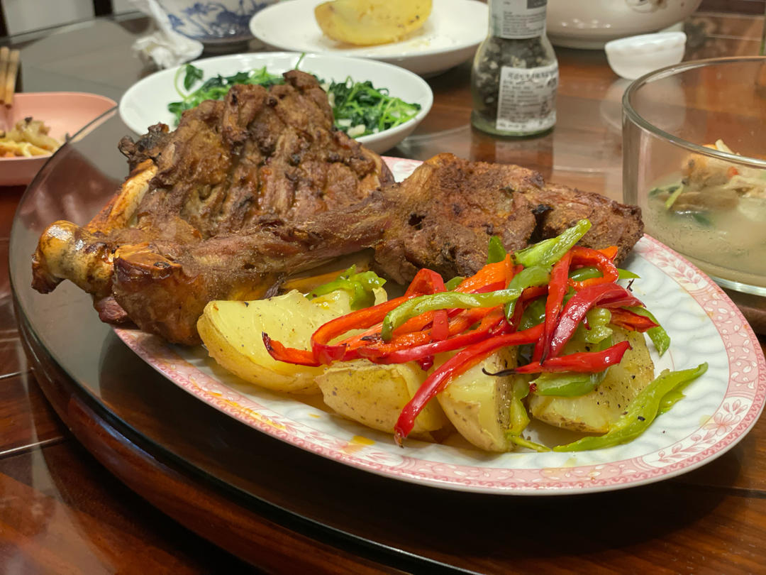 烤羊腿套餐 烤箱版