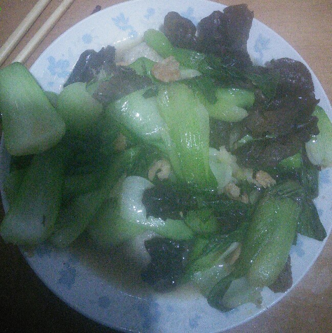小油菜炒黑木耳