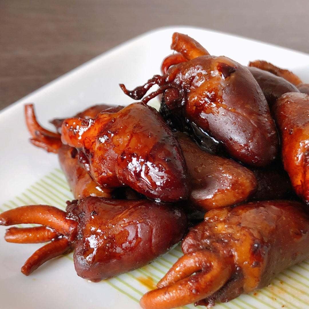 wendy唐狮子做的电饭煲卤鸡心孜然甜辣味