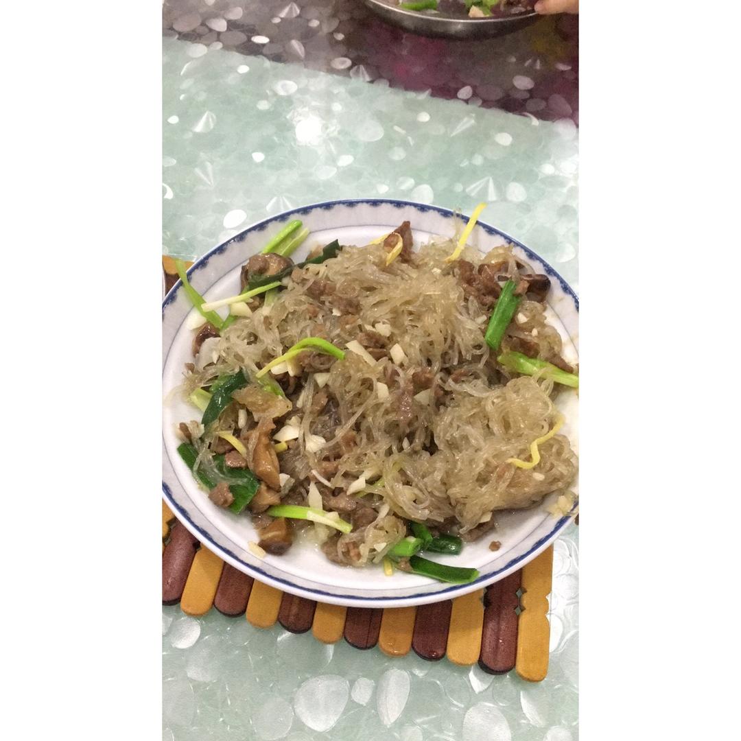 肉末（肉丝）炒粉丝