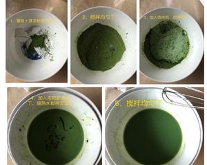 抹茶慕斯蛋糕（不塌腰、便捷快速的制作6寸戚风蛋糕底）的做法 步骤11