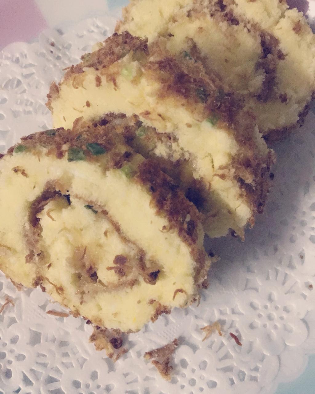 香葱肉松蛋糕卷