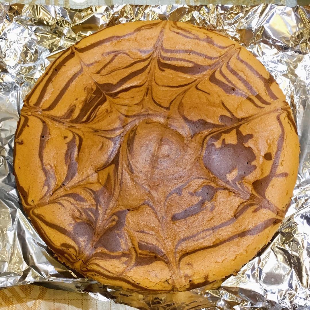 双色拉花戚风蛋糕