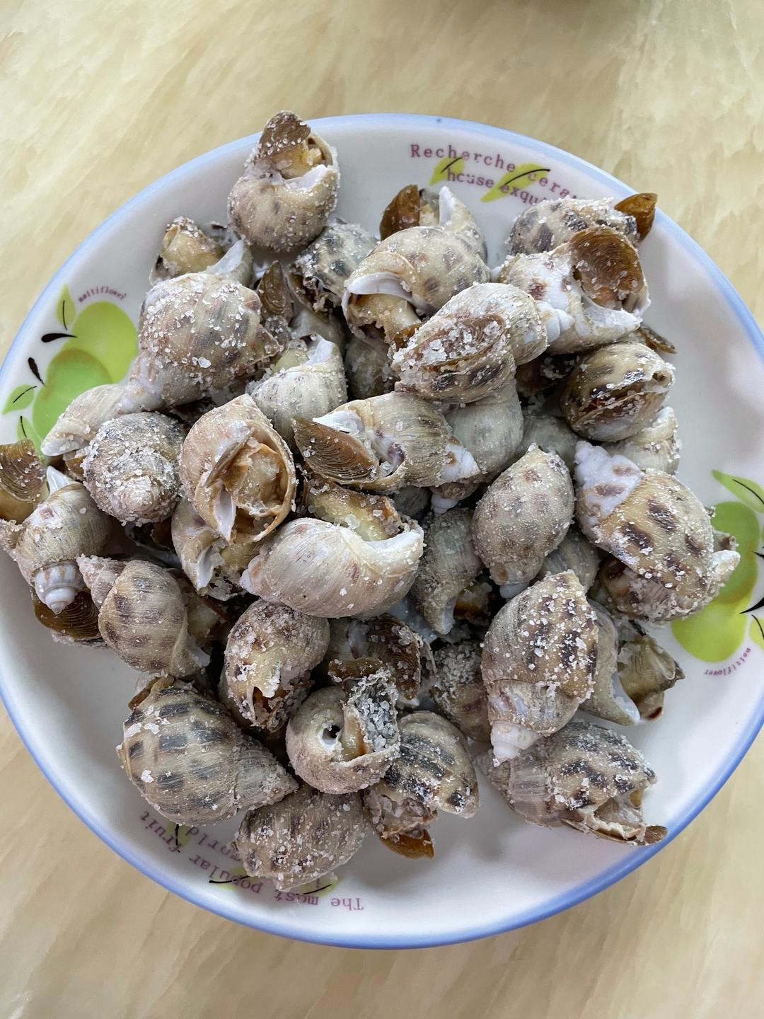 盐焗花螺的做法