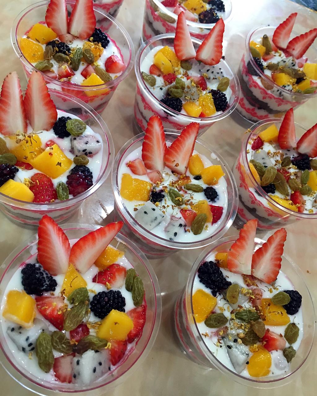 酸奶奥利奥水果盆栽