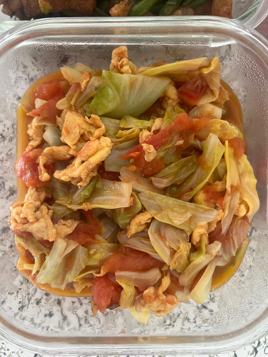 西红柿鸡蛋圆白菜