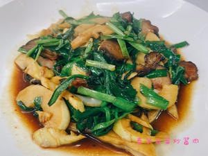 杭邦菜：韭菜春笋炒酱肉的做法 步骤7