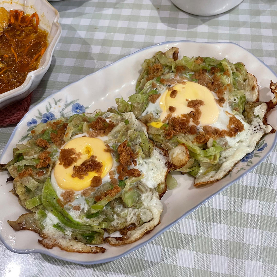 减脂餐｜包菜大阪烧，营养早餐～超简单