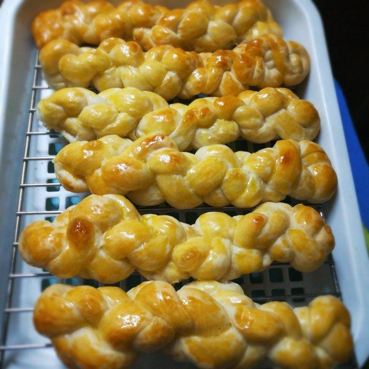 砂糖麻花面包（两股辫子）