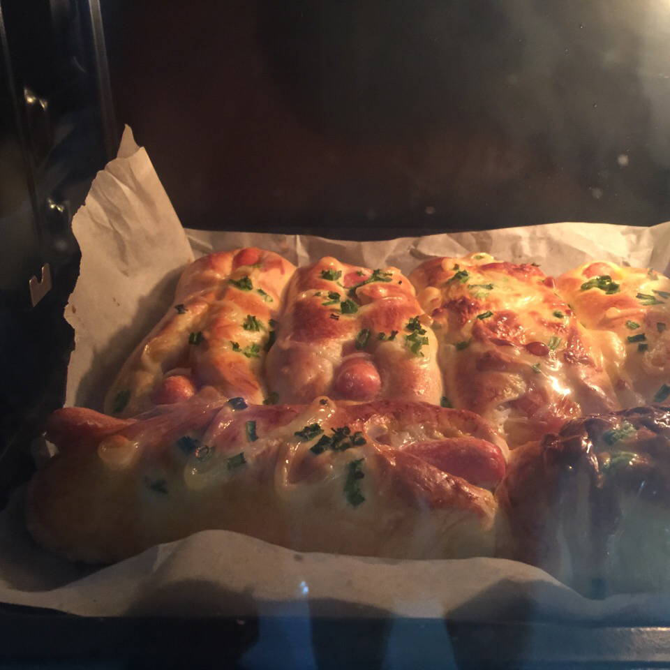 火腿肠早餐面包（一次发酵法）