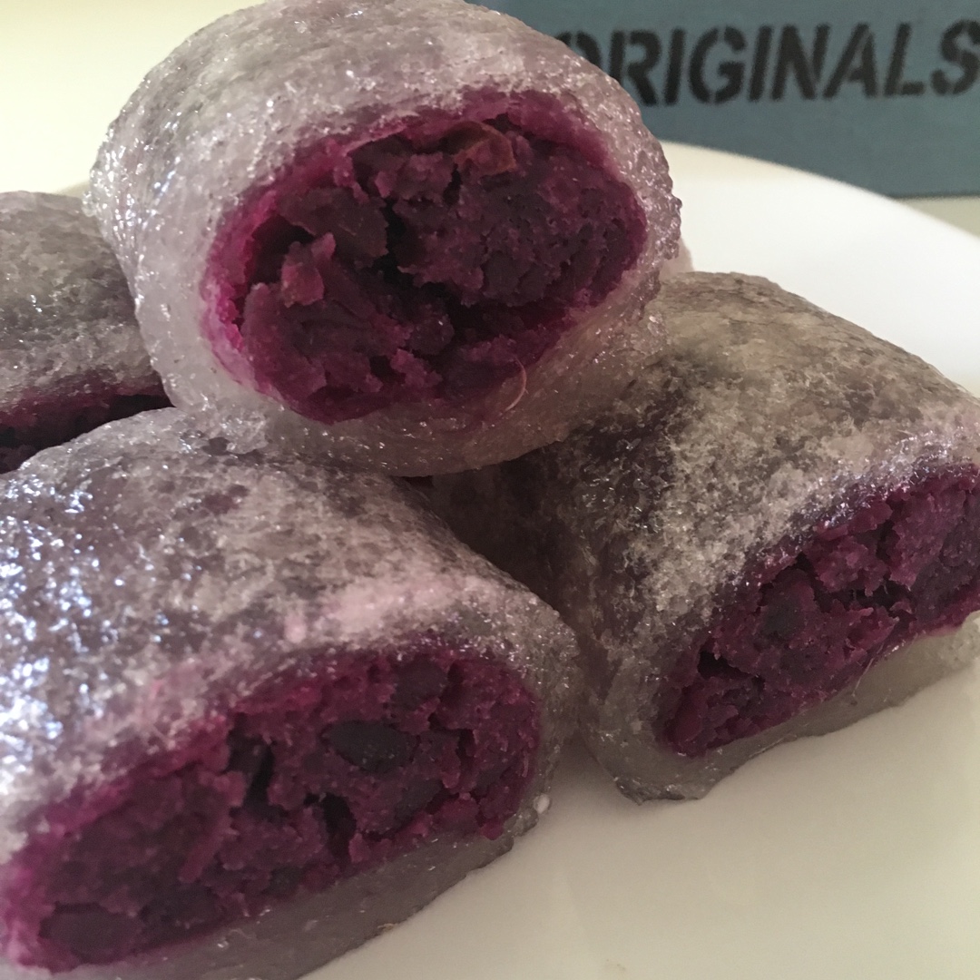 莹yong张做的水晶紫薯糕