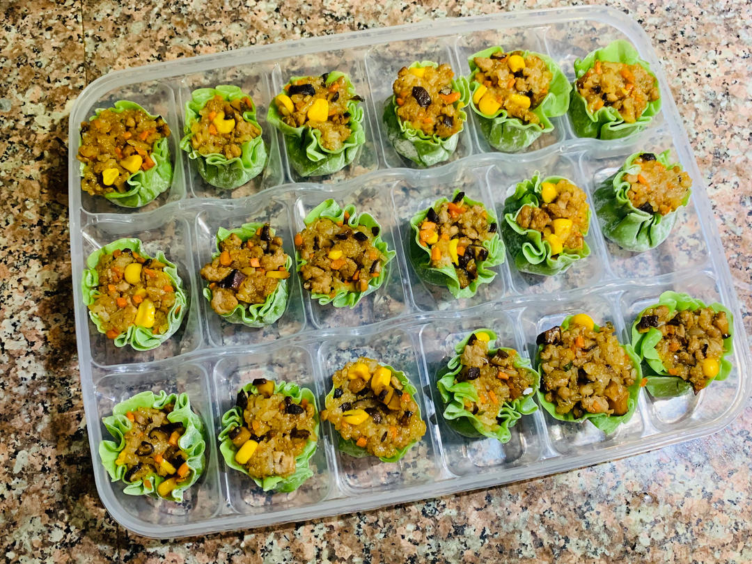 饺子皮咸蛋黄烧麦