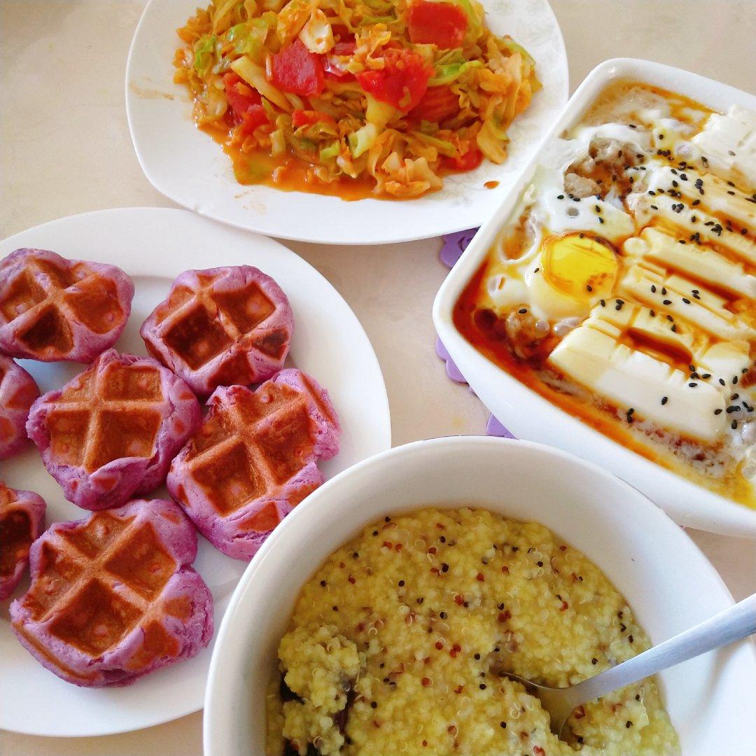 紫薯华夫饼