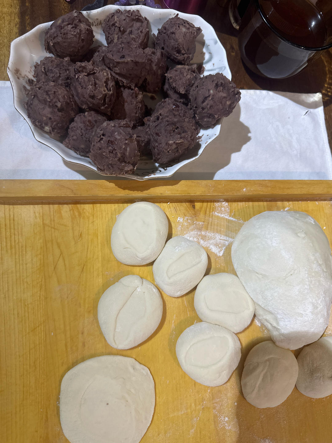 超好吃有豆豆的豆沙包，一次发酵（红豆包）