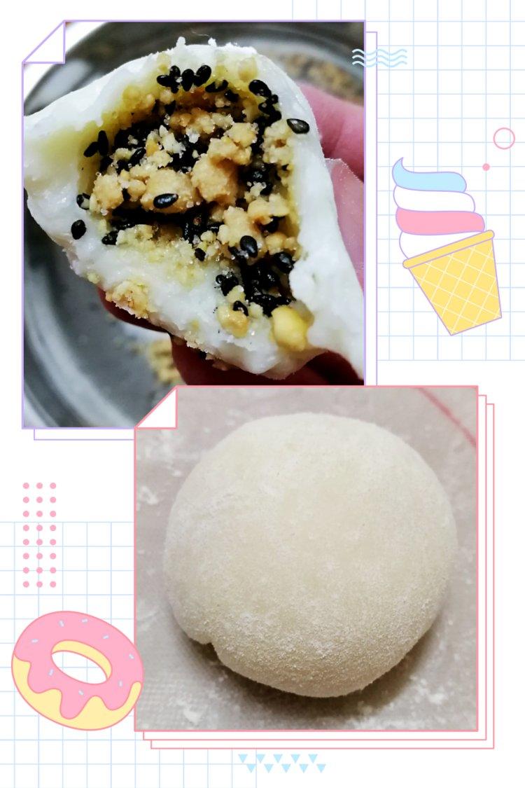 自制糯米糍（花生黑芝麻和豆沙夹心）